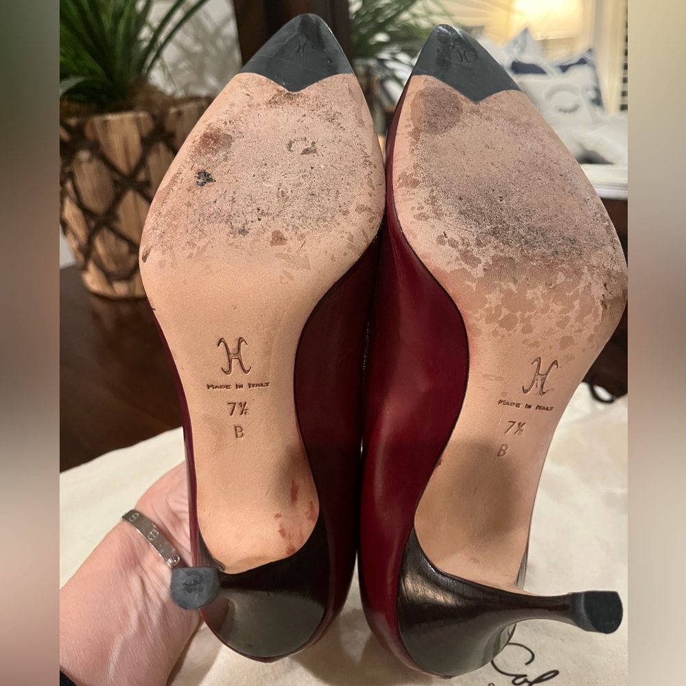 Cole Haan Burgundy Leather Pumps - Picture 3 of 3